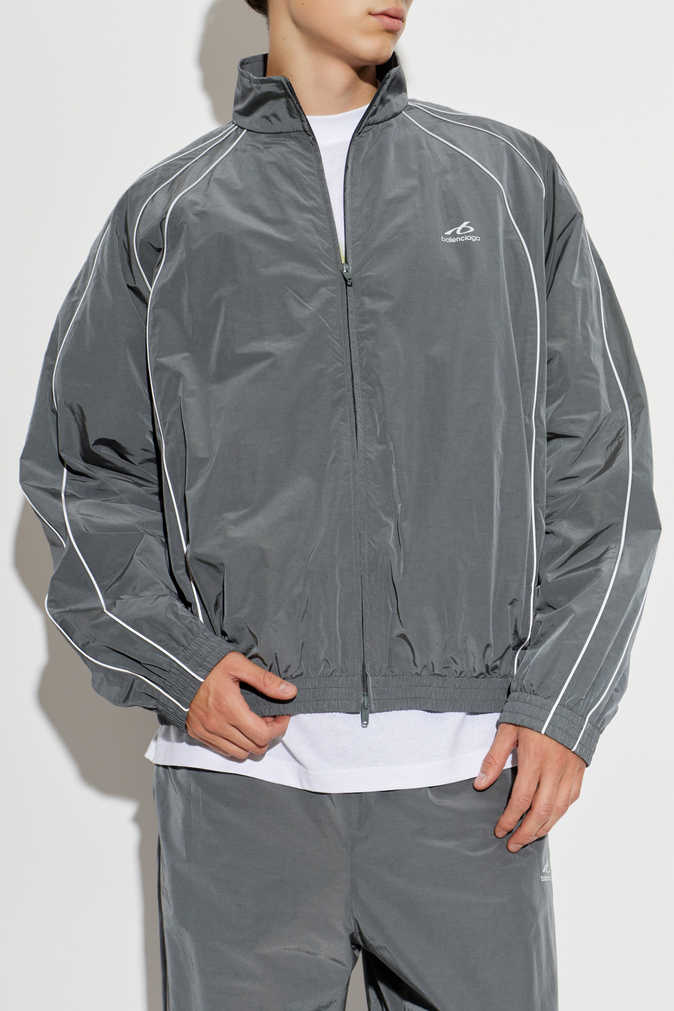 Grey Jacket with logo Balenciaga - Vitkac AS
